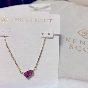 NWT Kendra Scott Helga Necklace Pink & Gold